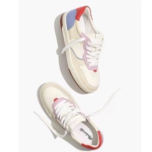 Madewell Color Block Court Sneakers Leather Suede Trainers